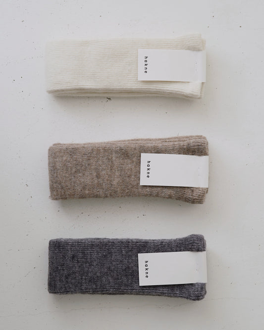 hakne : suri alpaca ribbed socks $31.00
