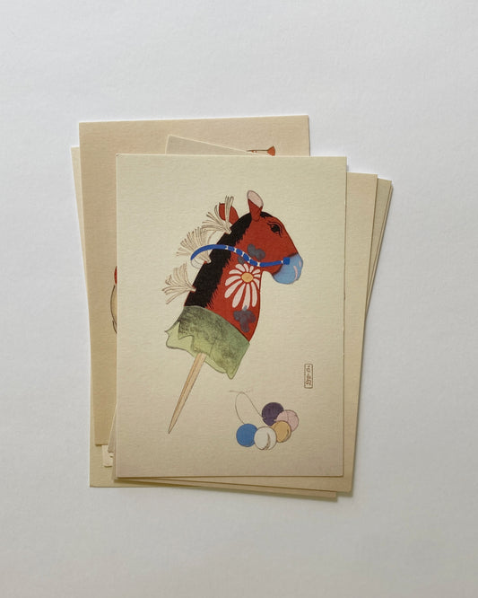 kiku print / postcard : hobby horse $2.30