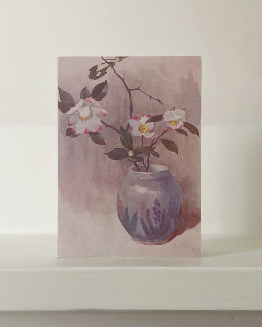 kiku print : greeting card - camellia $3.40