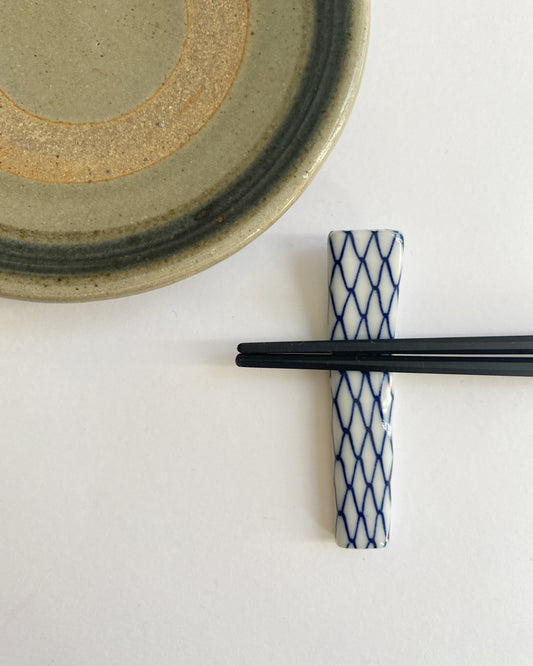 chopstick rests : blue & white $5.50