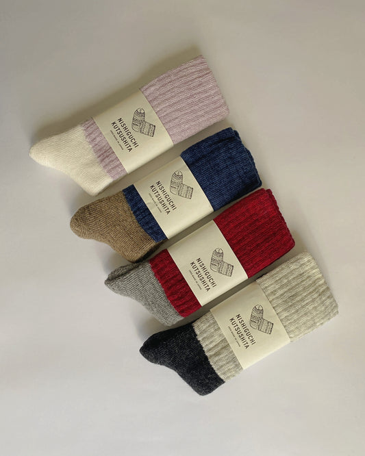NISHIGUCHI KUTSUSHITA : oslo mohair wool pile sock $25.60