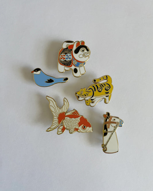 kiku print : enamel pins from $7.25