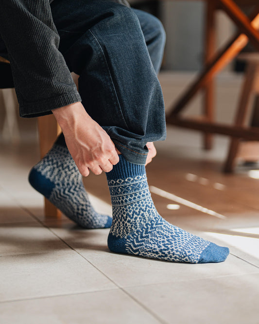 pre-order / 2026 SEASONAL COLOUR : oslo wool jacquard sock $23.20