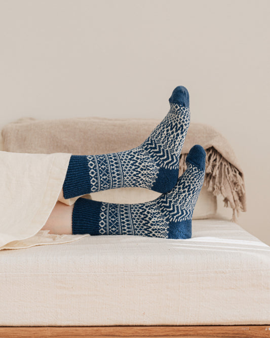 pre-order / 2026 SEASONAL COLOUR : oslo wool jacquard sock $23.20