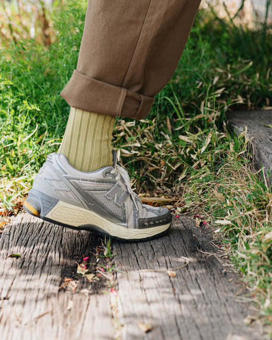 pre-order / 2026 SEASONAL COLOUR : praha egyptian cotton ribbed sock $21.00