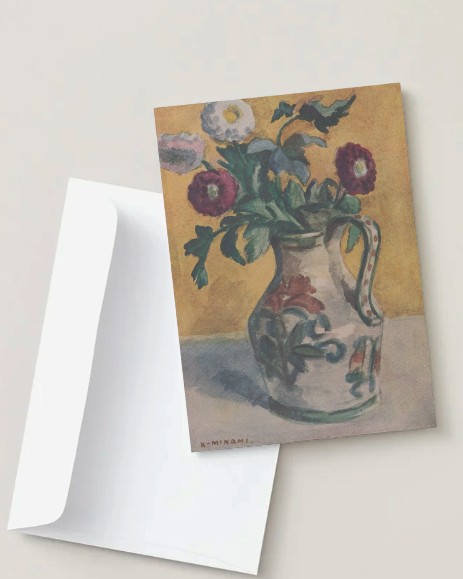 kiku print : greeting card - dahlia $3.40