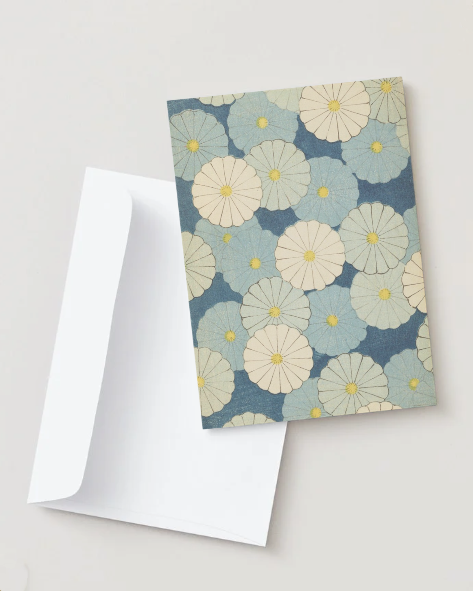 kiku print : greeting card - chrysanthemum $3.40